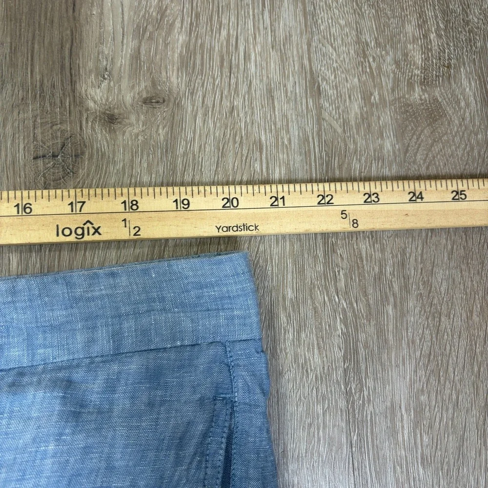 Tailorbyrd 100% Linen Pants Mens 40x32 Blue Relaxed Lightweight Light Blue
